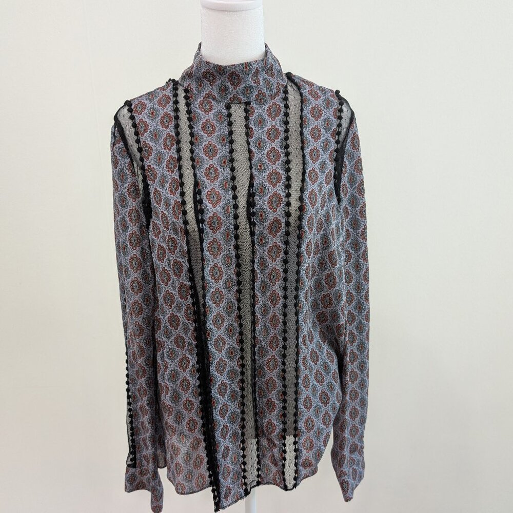 Cinq A Sept Silk Long Sleeve Blouse (skirt and belt NOT included)